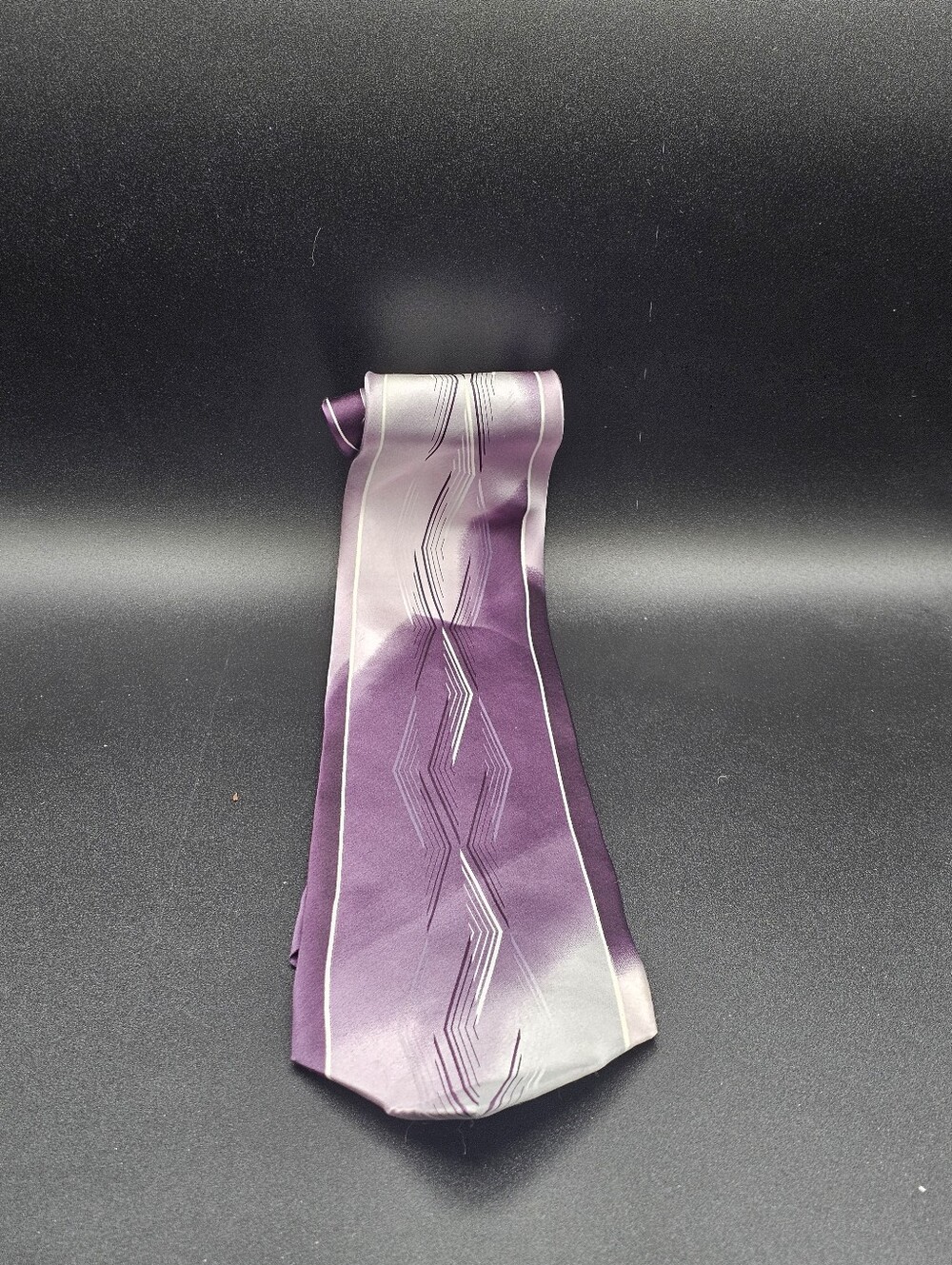 Stacy Adams Men's Silk Tie Purple Lavender Geometric Abstract Hand Made Necktie